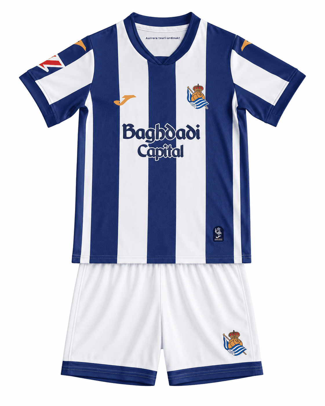 Ensemble maillot et short Real Sociedad 2026/2027 Domicile Enfant face