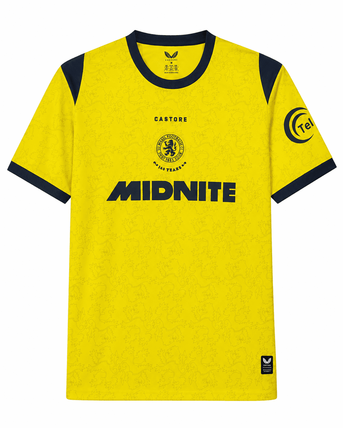 Maillot Middlesbrough 2026/2027 Third jaune et bleu marine face