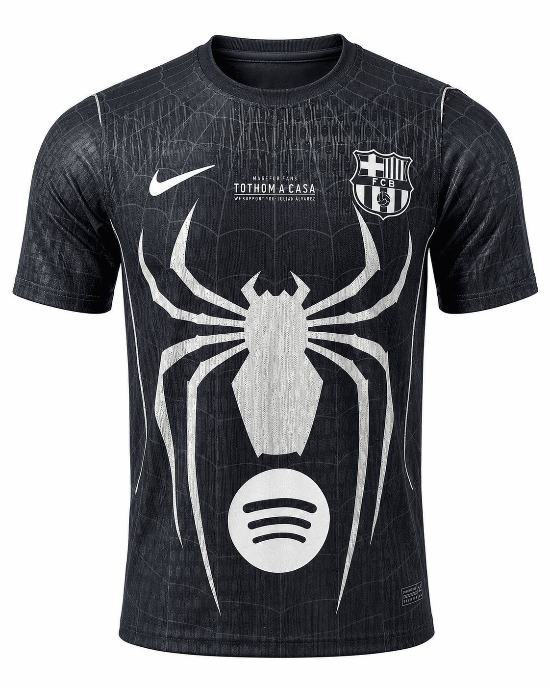 Maillot Barcelone 2026/2027 Joueur Édition spéciale noir et argent face