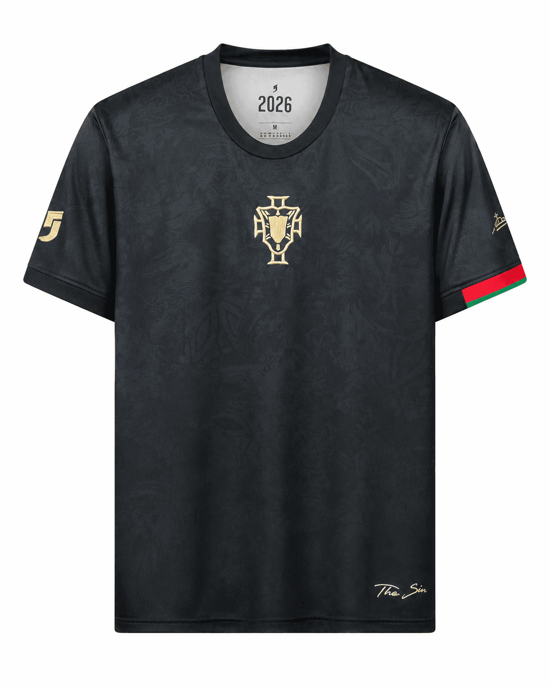 Maillot Portugal 2026/2027 Édition spéciale noir et doré face