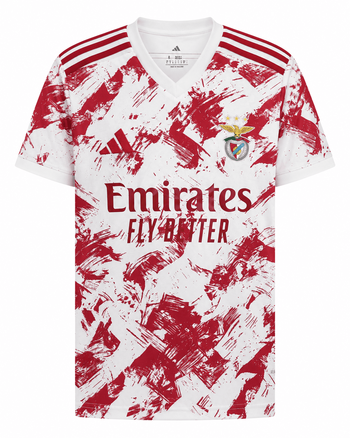 Maillot Benfica 2026/2027 Édition spéciale blanc et rouge coups de pinceau face