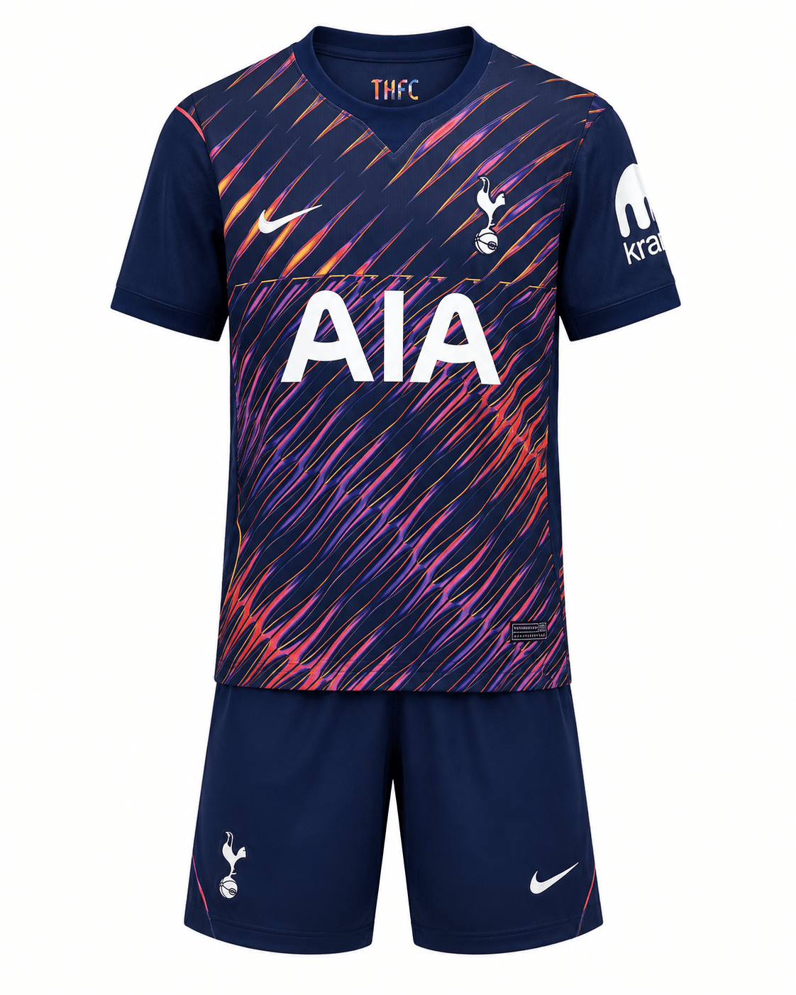 Ensemble maillot short Tottenham 2026/2027 Extérieur bleu marine face
