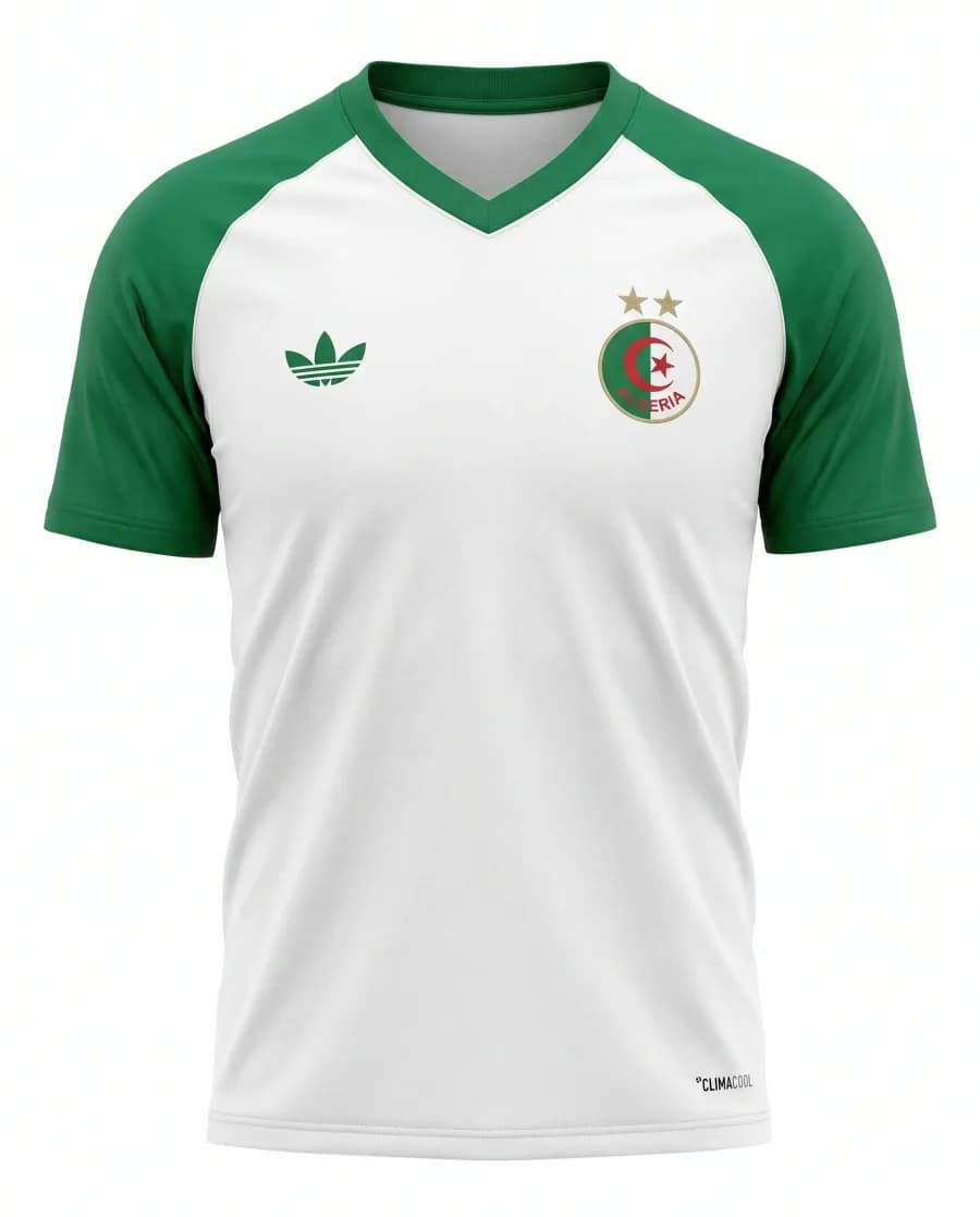 Maillot Algérie 26/27 Entrainement Blanc Vert - Vue du produit 1