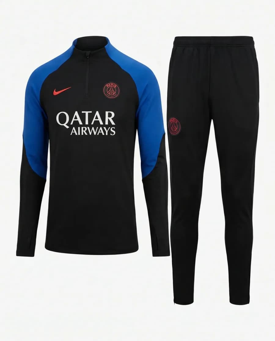 بدلة رياضية PSG 2025/26 Entrainement أسود - صورة المنتج 1