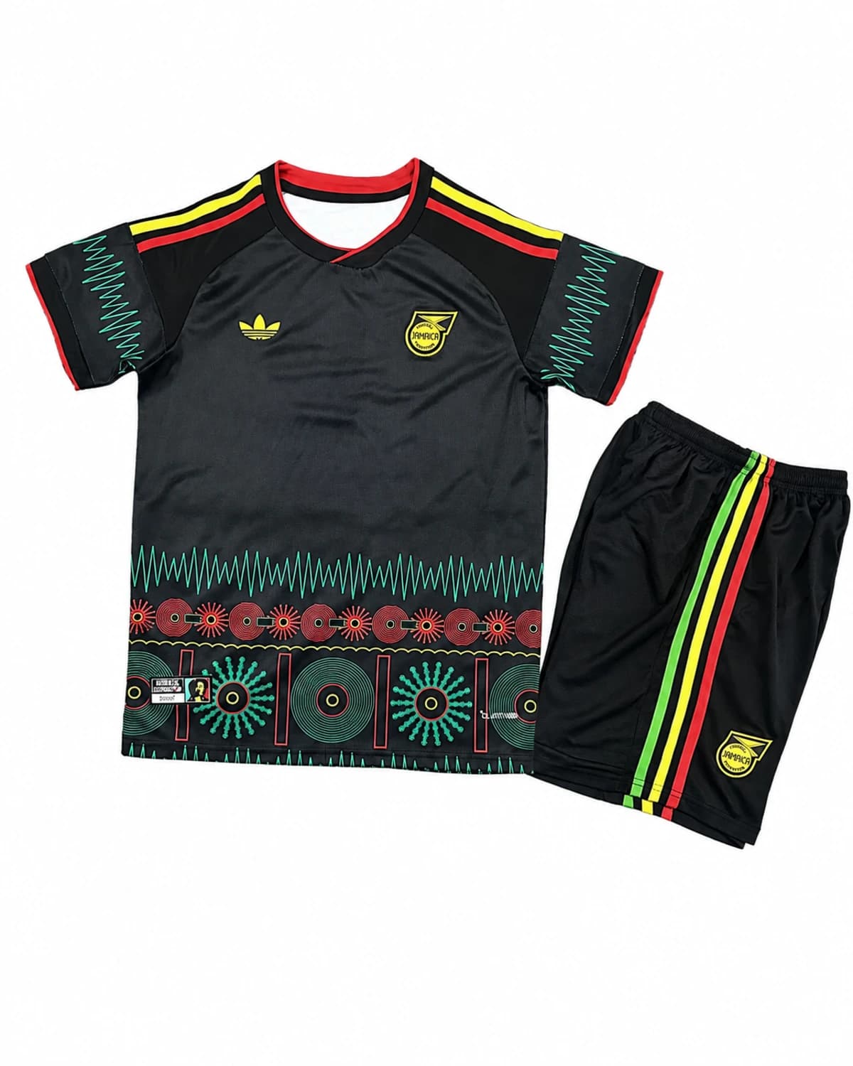 Ensemble maillot short Jamaïque 2026/2027 Extérieur Enfant face