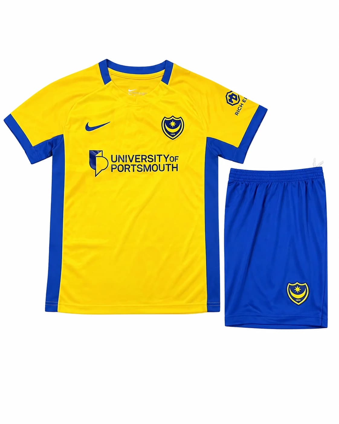 Ensemble maillot short Portsmouth 2026/2027 Extérieur Enfant face