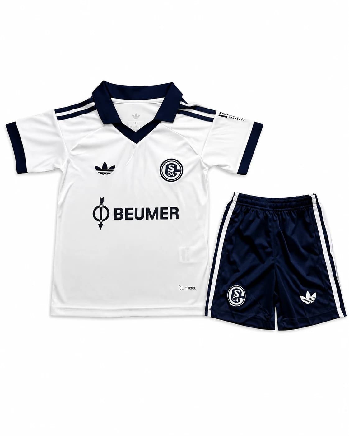 Ensemble maillot short Schalke 04 2026/2027 Extérieur Enfant face