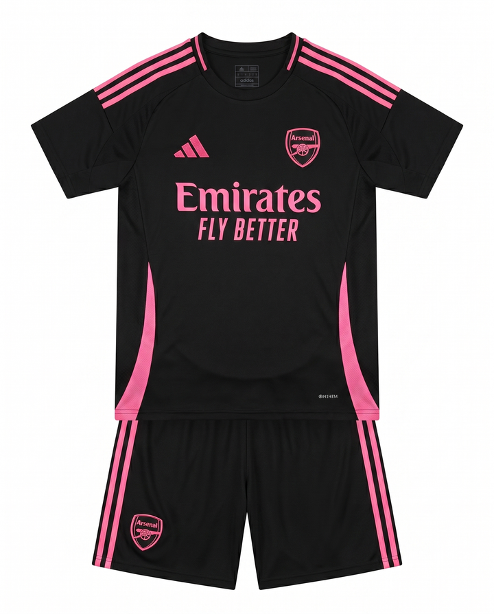 Ensemble Short T-shirt Arsenal 2025/26 Entrainement Noir