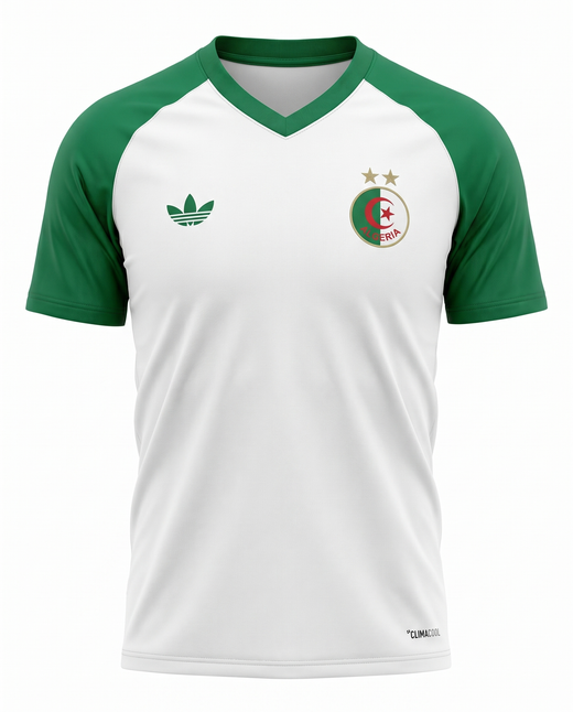Maillot Algerie 26/27 Entrainement Blanc Vert